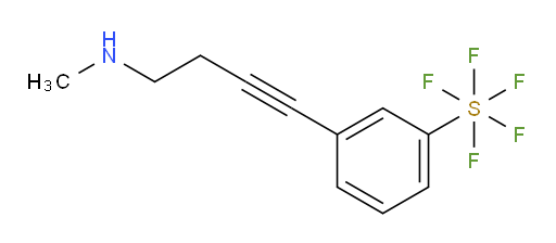 3-(4-(methylamino)but-1-yn-1-yl)(pentafluoromercapto)benzene