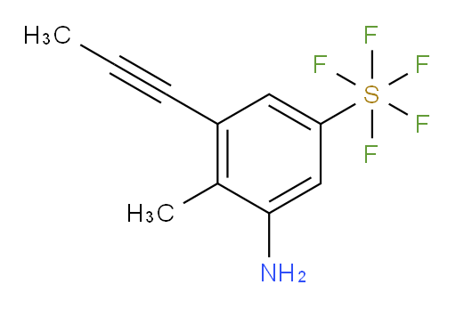 3-amino-4-methyl-5-(prop-1-yn-1-yl)(pentafluoromercapto)benzene