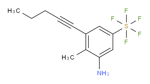 3-amino-4-methyl-5-(pent-1-yn-1-yl)(pentafluoromercapto)benzene