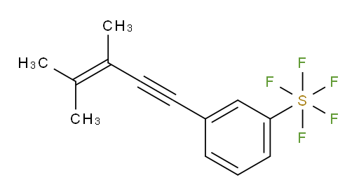3-(3,4-dimethylpent-3-en-1-yn-1-yl)(pentafluoromercapto)benzene