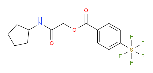 2-(cyclopentylamino)-2-oxoethyl 4-(pentafluoromercapto)benzoate