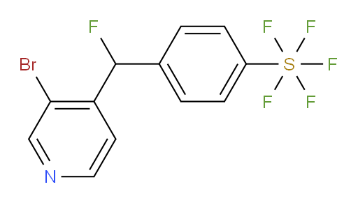 4-((3-bromopyridin-4-yl)fluoromethyl)(pentafluoromercapto)benzene