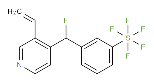 3-(fluoro(3-vinylpyridin-4-yl)methyl)(pentafluoromercapto)benzene