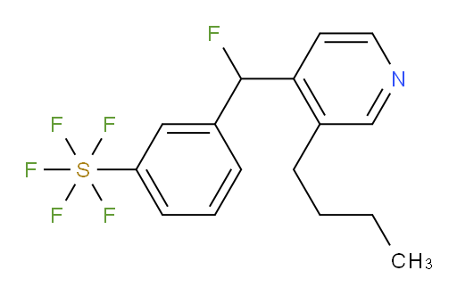 3-((3-butylpyridin-4-yl)fluoromethyl)(pentafluoromercapto)benzene