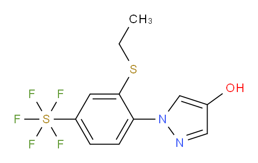 [3-(Ethylthio)-4-(4-hydroxy-1H-pyrazol-1-yl)phenyl]sulfur pentafluoride