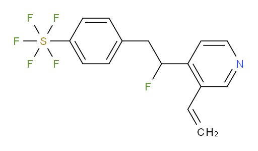 4-(2-fluoro-2-(3-vinylpyridin-4-yl)ethyl)(pentafluoromercapto)benzene