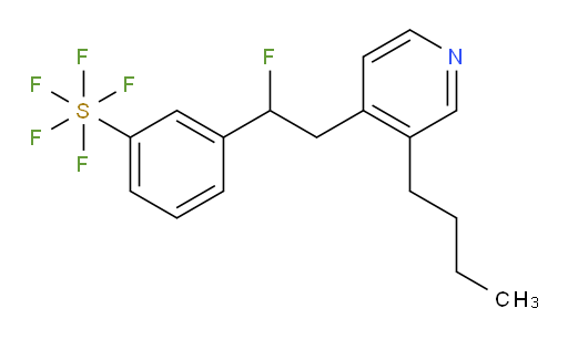 3-(2-(3-butylpyridin-4-yl)-1-fluoroethyl)(pentafluoromercapto)benzene