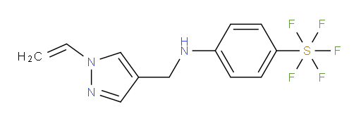 4-(((1-vinyl-1H-pyrazol-4-yl)methyl)amino)(pentafluoromercapto)benzene