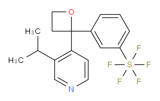 3-(2-(3-isopropylpyridin-4-yl)oxetan-2-yl)(pentafluoromercapto)benzene