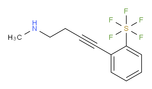 2-(4-(methylamino)but-1-yn-1-yl)(pentafluoromercapto)benzene