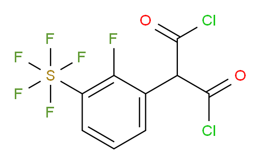 2-(2-fluoro-3-(pentafluoromercapto)phenyl)malonyl dichloride