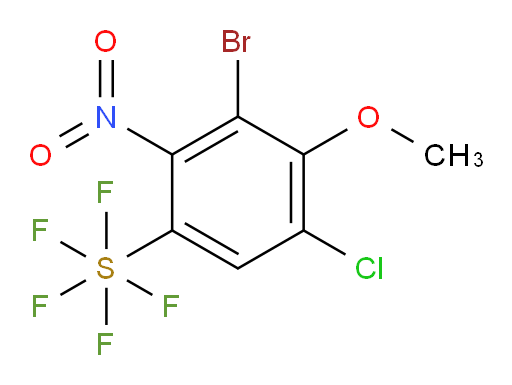 (3-bromo-5-chloro-4-methoxy-2-nitrophenyl)sulfur pentafluoride