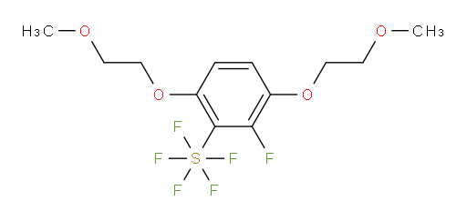 2-fluoro-3,6-bis(2-methoxyethoxy)(pentafluoromercapto)benzene