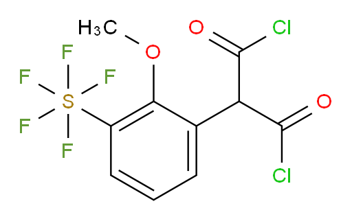 2-(3-(pentafluoromercapto)-2-methoxyphenyl)malonyl dichloride