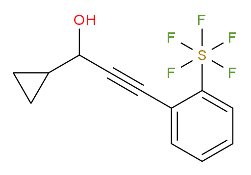 1-cyclopropyl-3-(2-(pentafluoromercapto)phenyl)prop-2-yn-1-ol
