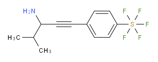 4-(3-amino-4-methylpent-1-yn-1-yl)(pentafluoromercapto)benzene