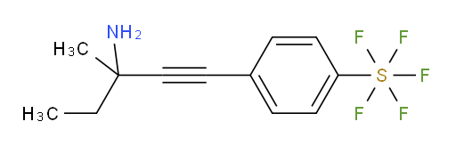 4-(3-amino-3-methylpent-1-yn-1-yl)(pentafluoromercapto)benzene