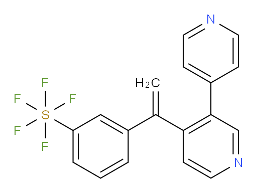 3-(1-([3,4'-bipyridin]-4-yl)vinyl)(pentafluoromercapto)benzene