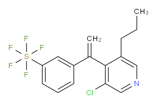 3-(1-(3-chloro-5-propylpyridin-4-yl)vinyl)(pentafluoromercapto)benzene