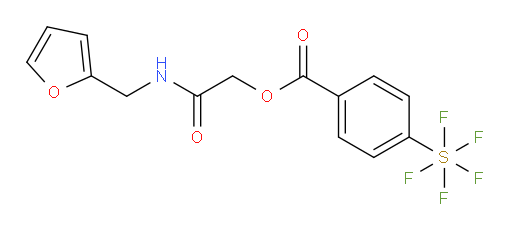 2-((furan-2-ylmethyl)amino)-2-oxoethyl 4-(pentafluoromercapto)benzoate