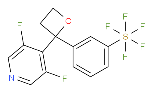 3-(2-(3,5-difluoropyridin-4-yl)oxetan-2-yl)(pentafluoromercapto)benzene