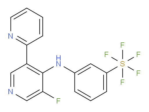 3-((5'-fluoro-[2,3'-bipyridin]-4'-yl)amino)(pentafluoromercapto)benzene