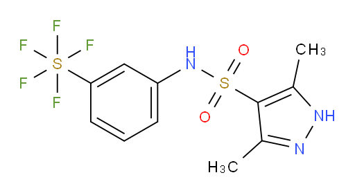 N-(3-(pentafluoromercapto)phenyl)-3,5-dimethyl-1H-pyrazole-4-sulfonamide
