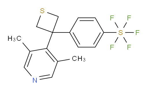 4-(3-(3,5-dimethylpyridin-4-yl)thietan-3-yl)(pentafluoromercapto)benzene