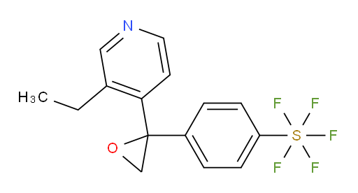 4-(2-(3-ethylpyridin-4-yl)oxiran-2-yl)(pentafluoromercapto)benzene