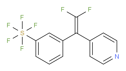 3-(2,2-difluoro-1-(pyridin-4-yl)vinyl)(pentafluoromercapto)benzene