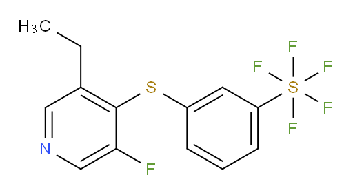 3-((3-ethyl-5-fluoropyridin-4-yl)thio)(pentafluoromercapto)benzene
