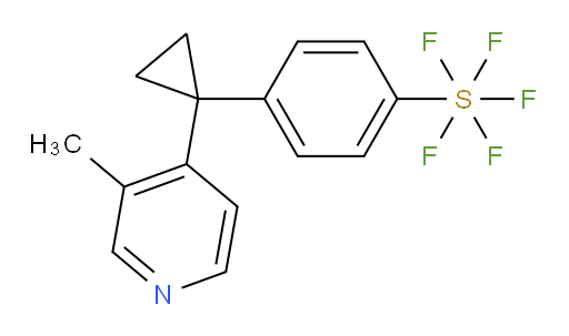 4-(1-(3-methylpyridin-4-yl)cyclopropyl)(pentafluoromercapto)benzene