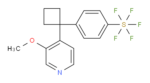 4-(1-(3-methoxypyridin-4-yl)cyclobutyl)(pentafluoromercapto)benzene