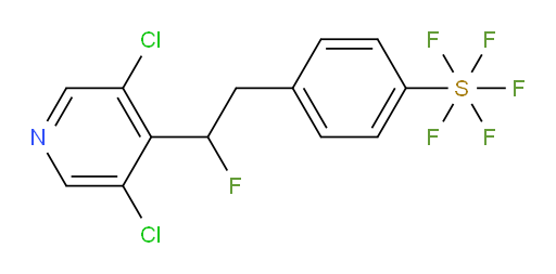 4-(2-(3,5-dichloropyridin-4-yl)-2-fluoroethyl)(pentafluoromercapto)benzene