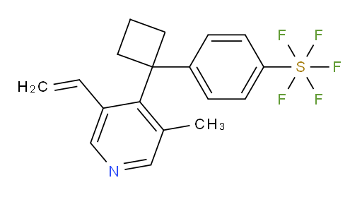 4-(1-(3-methyl-5-vinylpyridin-4-yl)cyclobutyl)(pentafluoromercapto)benzene