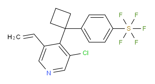 4-(1-(3-chloro-5-vinylpyridin-4-yl)cyclobutyl)(pentafluoromercapto)benzene