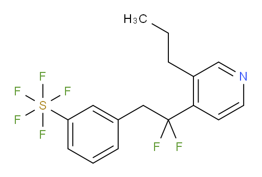 3-(2,2-difluoro-2-(3-propylpyridin-4-yl)ethyl)(pentafluoromercapto)benzene