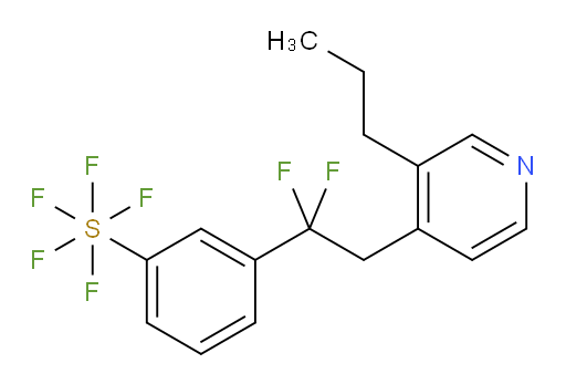 3-(1,1-difluoro-2-(3-propylpyridin-4-yl)ethyl)(pentafluoromercapto)benzene