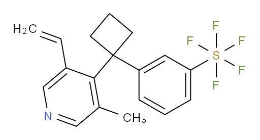 3-(1-(3-methyl-5-vinylpyridin-4-yl)cyclobutyl)(pentafluoromercapto)benzene