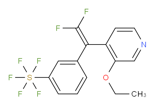 3-(1-(3-ethoxypyridin-4-yl)-2,2-difluorovinyl)(pentafluoromercapto)benzene