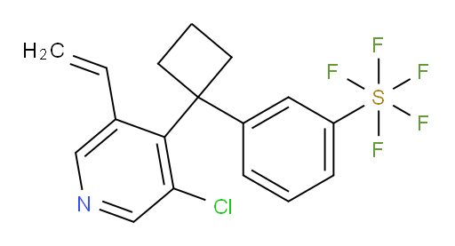 3-(1-(3-chloro-5-vinylpyridin-4-yl)cyclobutyl)(pentafluoromercapto)benzene