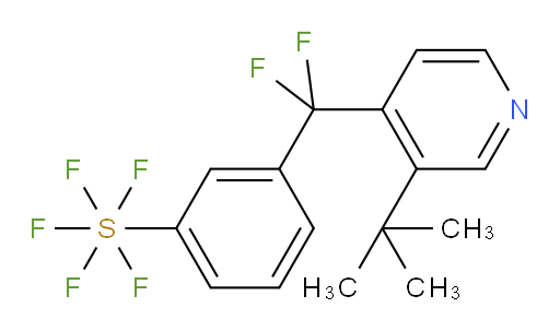 3-((3-(tert-butyl)pyridin-4-yl)difluoromethyl)(pentafluoromercapto)benzene