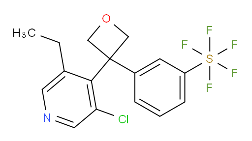 3-(3-(3-chloro-5-ethylpyridin-4-yl)oxetan-3-yl)(pentafluoromercapto)benzene