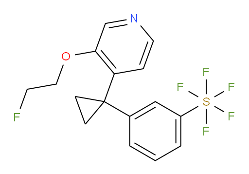 3-(1-(3-(2-fluoroethoxy)pyridin-4-yl)cyclopropyl)(pentafluoromercapto)benzene