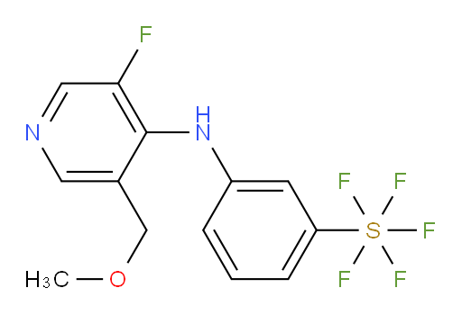 3-((3-fluoro-5-(methoxymethyl)pyridin-4-yl)amino)(pentafluoromercapto)benzene