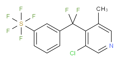 3-((3-chloro-5-methylpyridin-4-yl)difluoromethyl)(pentafluoromercapto)benzene