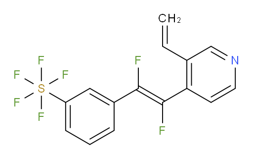 (E)-3-(1,2-difluoro-2-(3-vinylpyridin-4-yl)vinyl)(pentafluoromercapto)benzene