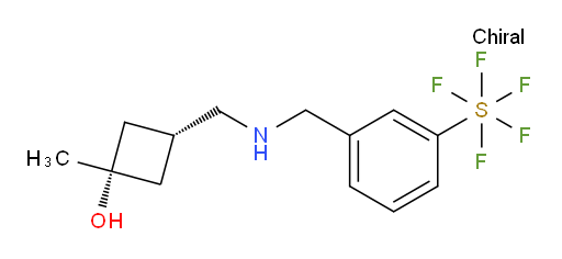 (1s,3s)-3-(((3-(pentafluoromercapto)benzyl)amino)methyl)-1-methylcyclobutanol