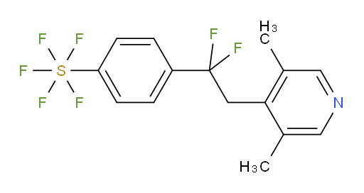 4-(2-(3,5-dimethylpyridin-4-yl)-1,1-difluoroethyl)(pentafluoromercapto)benzene