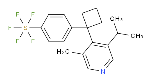 4-(1-(3-isopropyl-5-methylpyridin-4-yl)cyclobutyl)(pentafluoromercapto)benzene